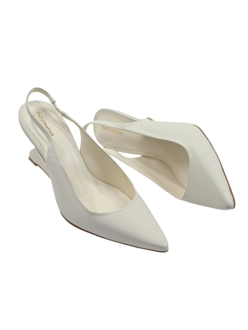 Reformation Westlyn Closed Toe Wedge in White